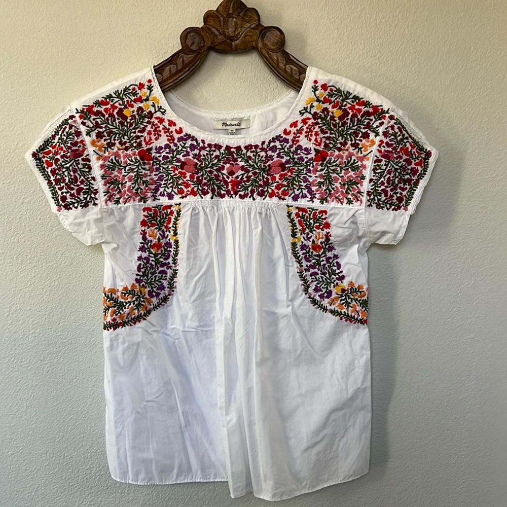 Madewell embroidered Top